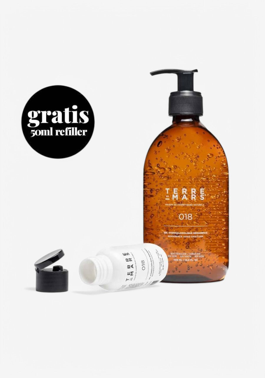 018 - Rémanence Hand Sanitizer + 50ml Nachfüller für unterwegs, 500 ml