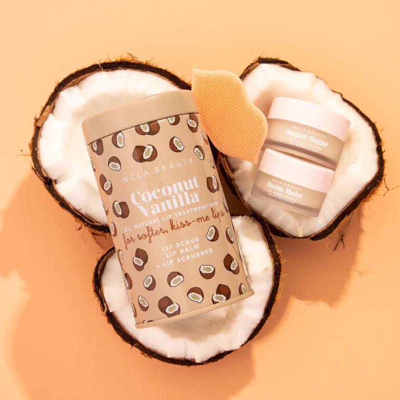 Coconut Vanilla Lip Care Duo + Lip Scrubber