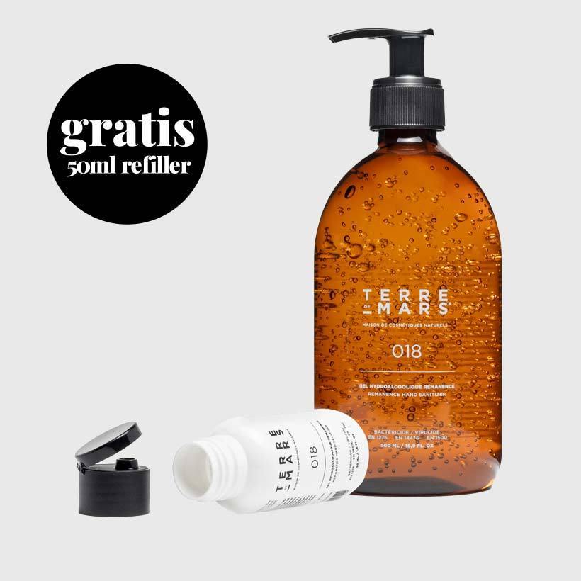 TERRE DE MARS - 018 - Rémanence Hand Sanitizer + 50ml Nachfüller für unterwegs, 500 ml - IRRESS BEAUTY | irress.com